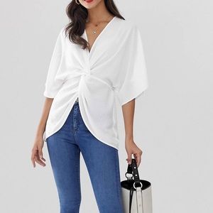 ASOS blouse with front knot size US14